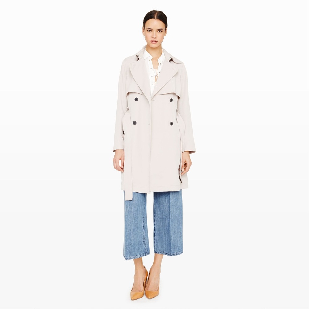 Club Monaco Cream Rasa Trench Coat